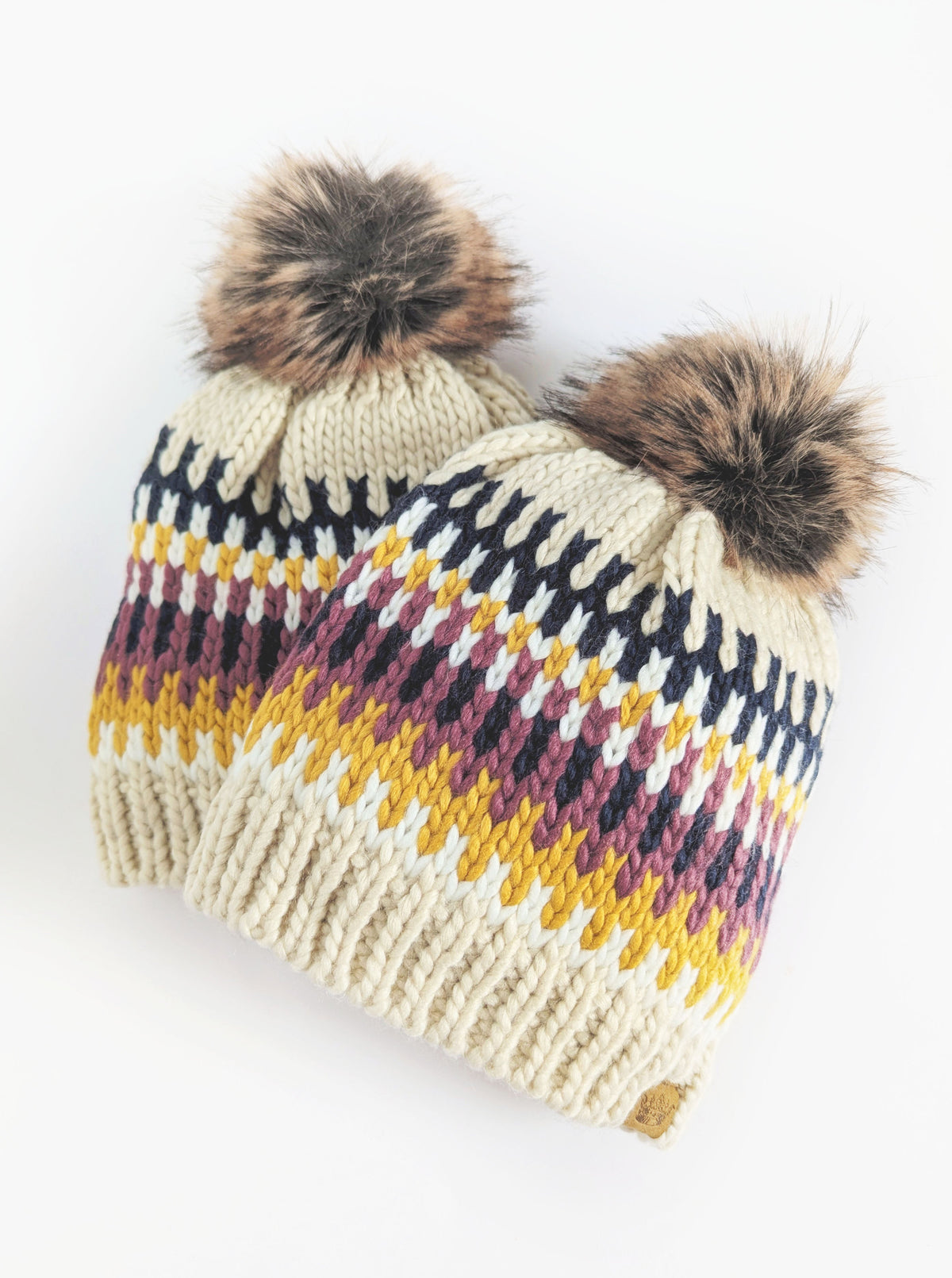 Colorful Pom Beanie | Oatmeal