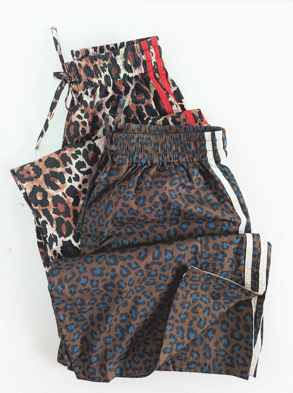 Leopard Striped Pants | Red & White