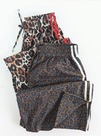 Leopard Striped Pants | Red & White