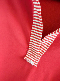 Patchwork French Terry Pullover | Red