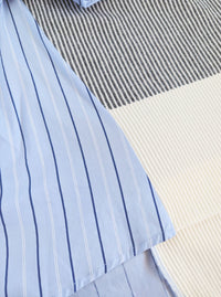 Mixed Fabric Top | Blue