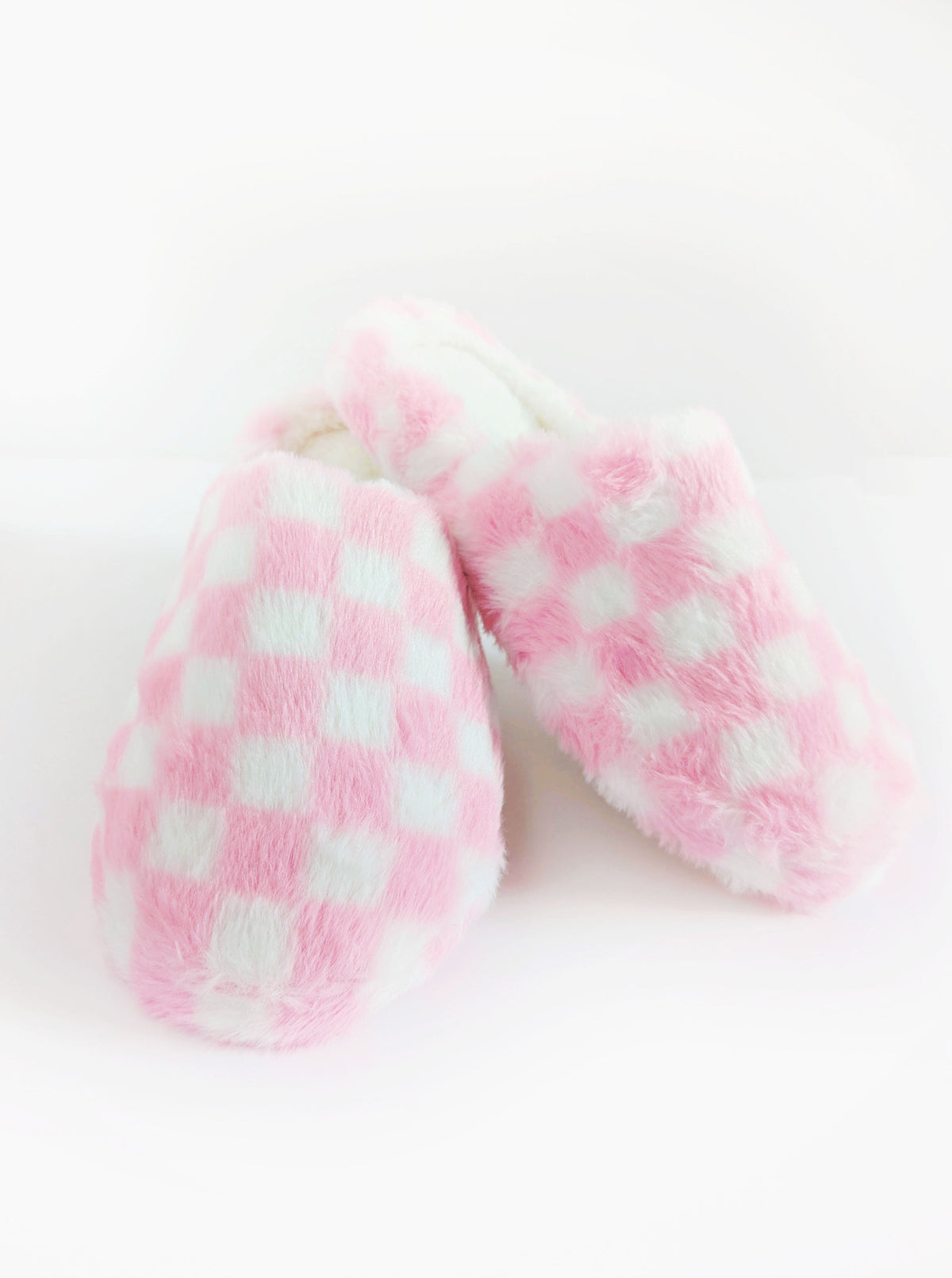 Checkerboard Slippers | Pink