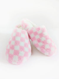 Checkerboard Slippers | Pink