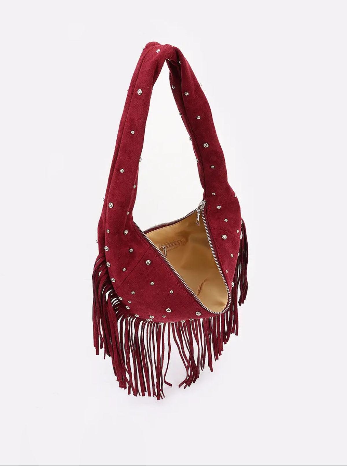 Riveted Fringe Hobo | 2 Color Options