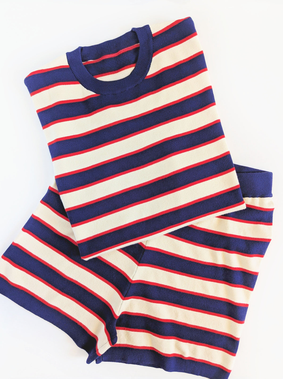 Striped Matching Set | Navy