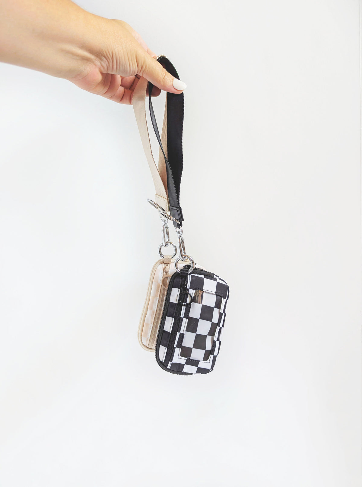 Checkered Wallet, Cardholder, ID Keychain | 2 Colors