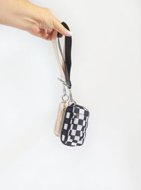 Checkered Wallet, Cardholder, ID Keychain | 2 Colors