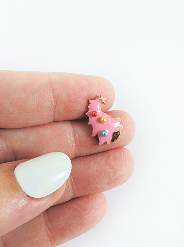 Oh Christmas Tree Studs | Pink or Green
