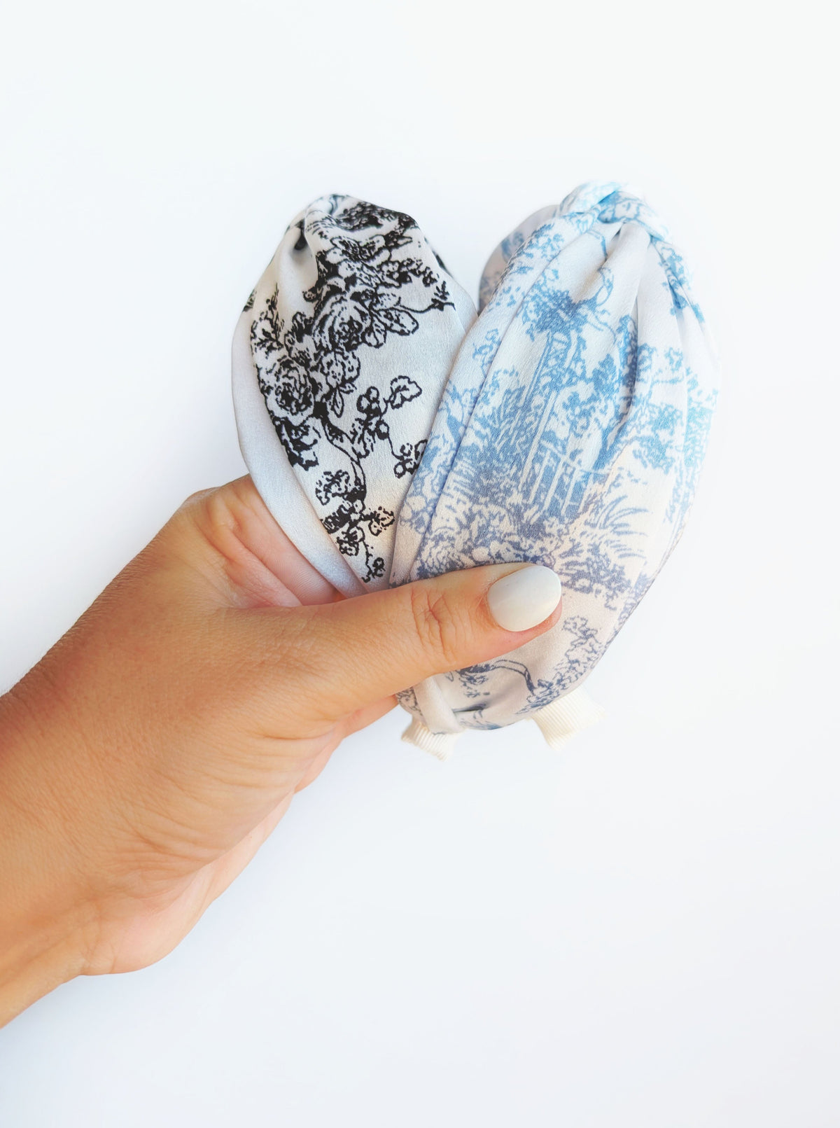 Toile Headband | Blue & Black