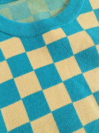 Lucy Checkered Sweater | Jade