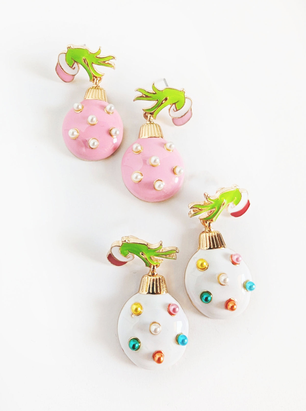 Deck the Halls Earrings | Pink or White