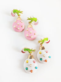 Deck the Halls Earrings | Pink or White