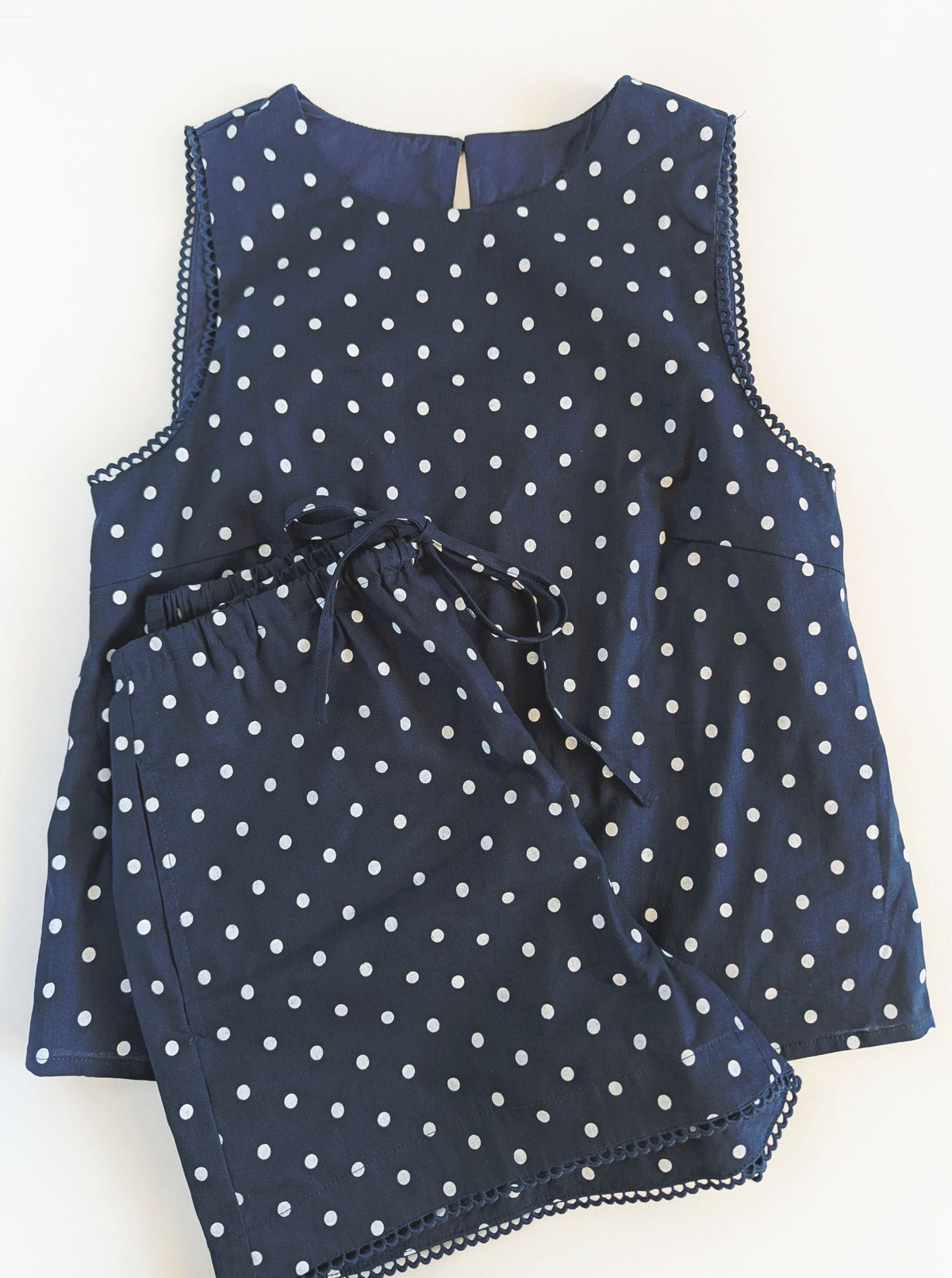 Polka Dot Matching Set | Navy