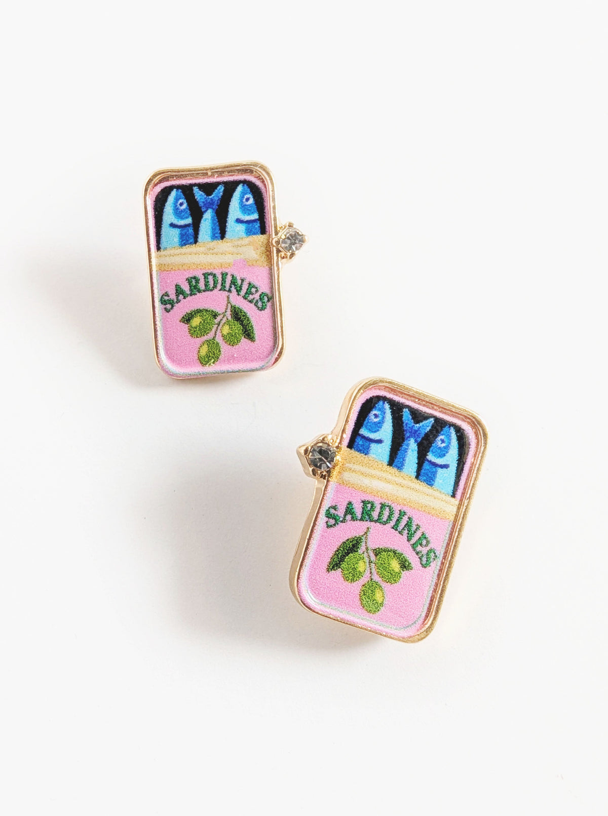 Canned Sardines Earrings | Pink