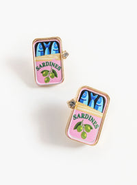 Canned Sardines Earrings | Pink