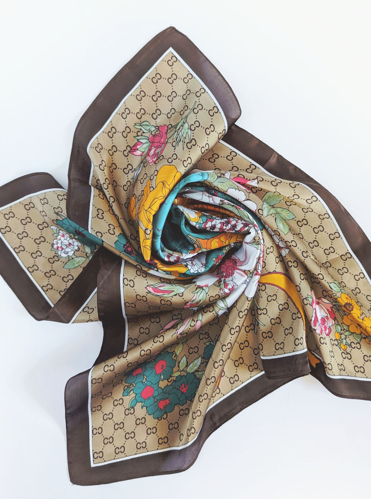 Floral Scarf | Brown
