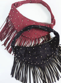 Riveted Fringe Hobo | 2 Color Options