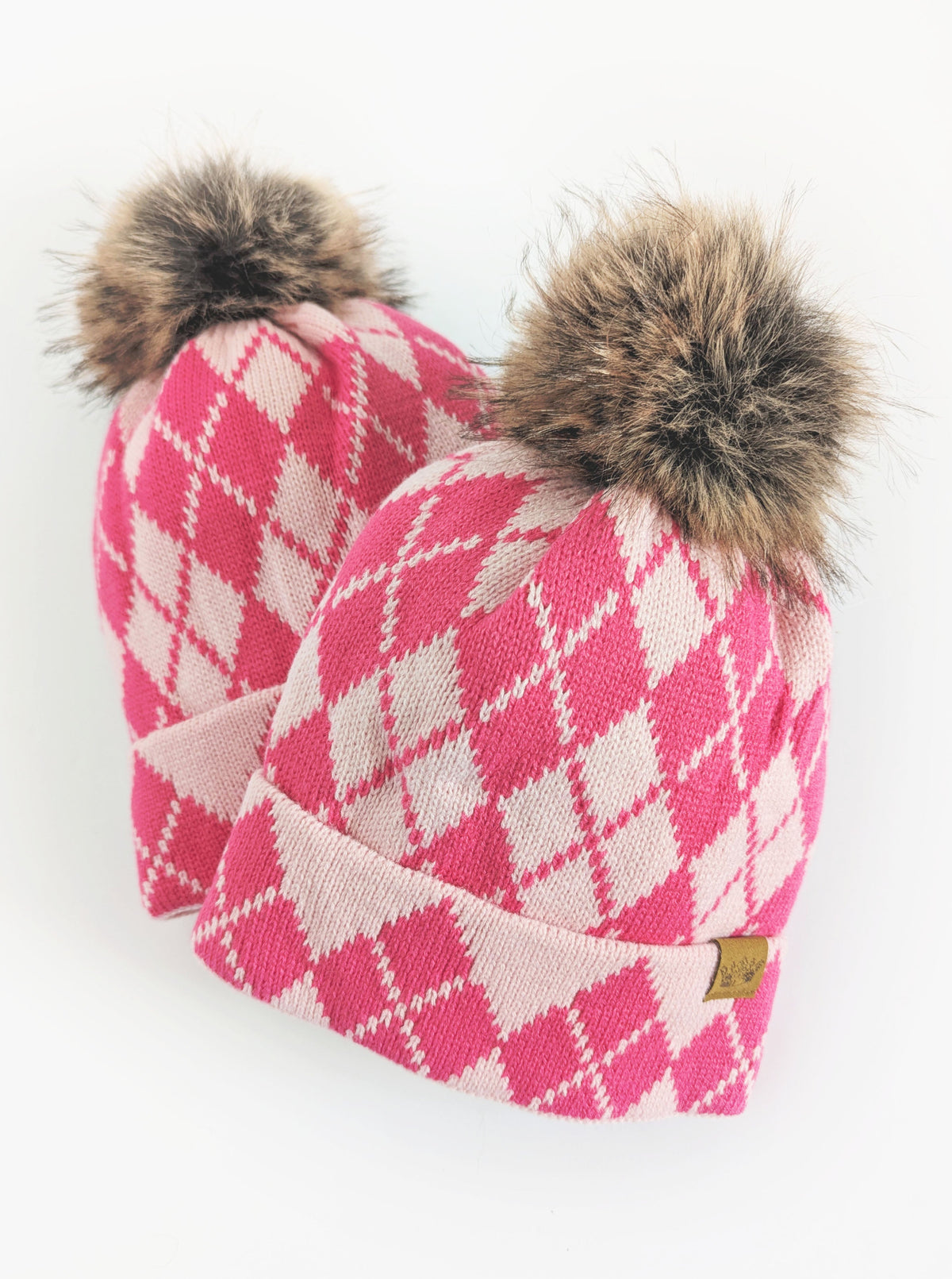 Argyle Pom Beanie | Pink