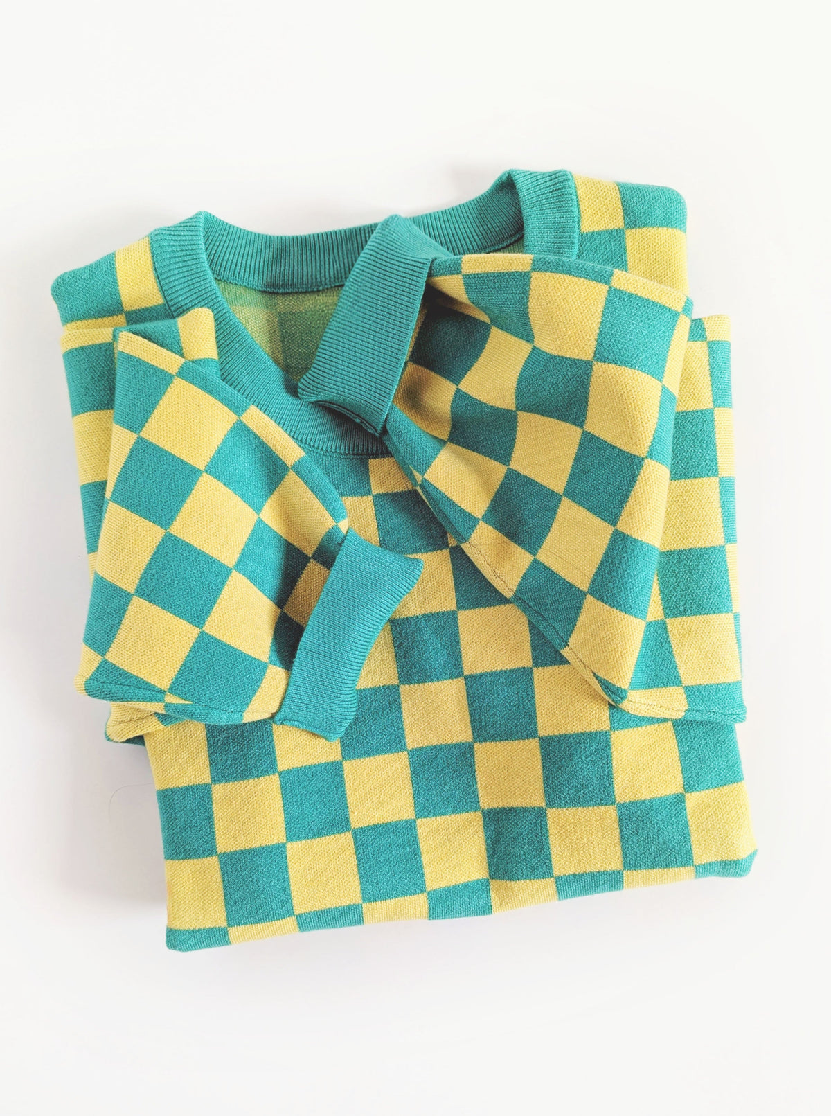 Lucy Checkered Sweater | Jade