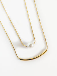 Tarnish Resistant Pearl Necklace | Gold