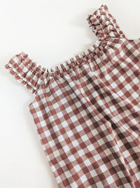 Brown Gingham Dress