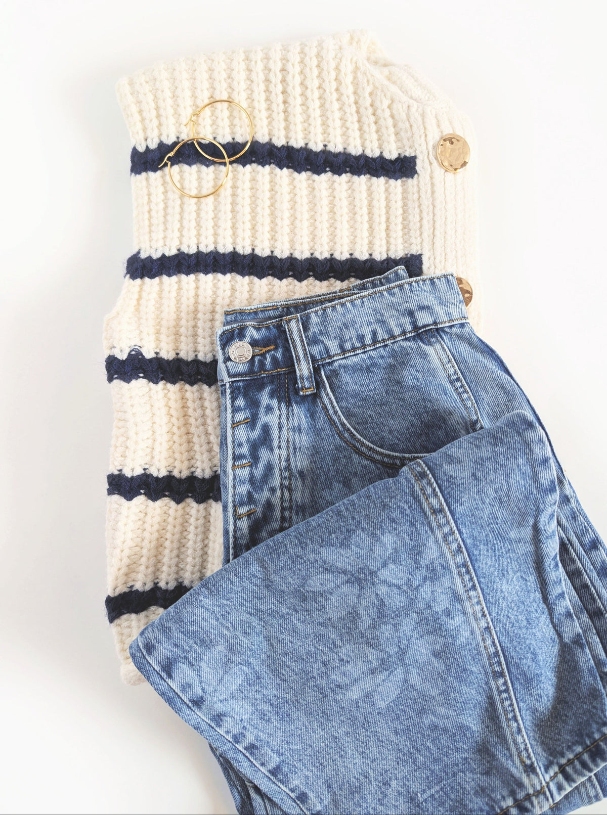 Stripe Chunky Knit Top