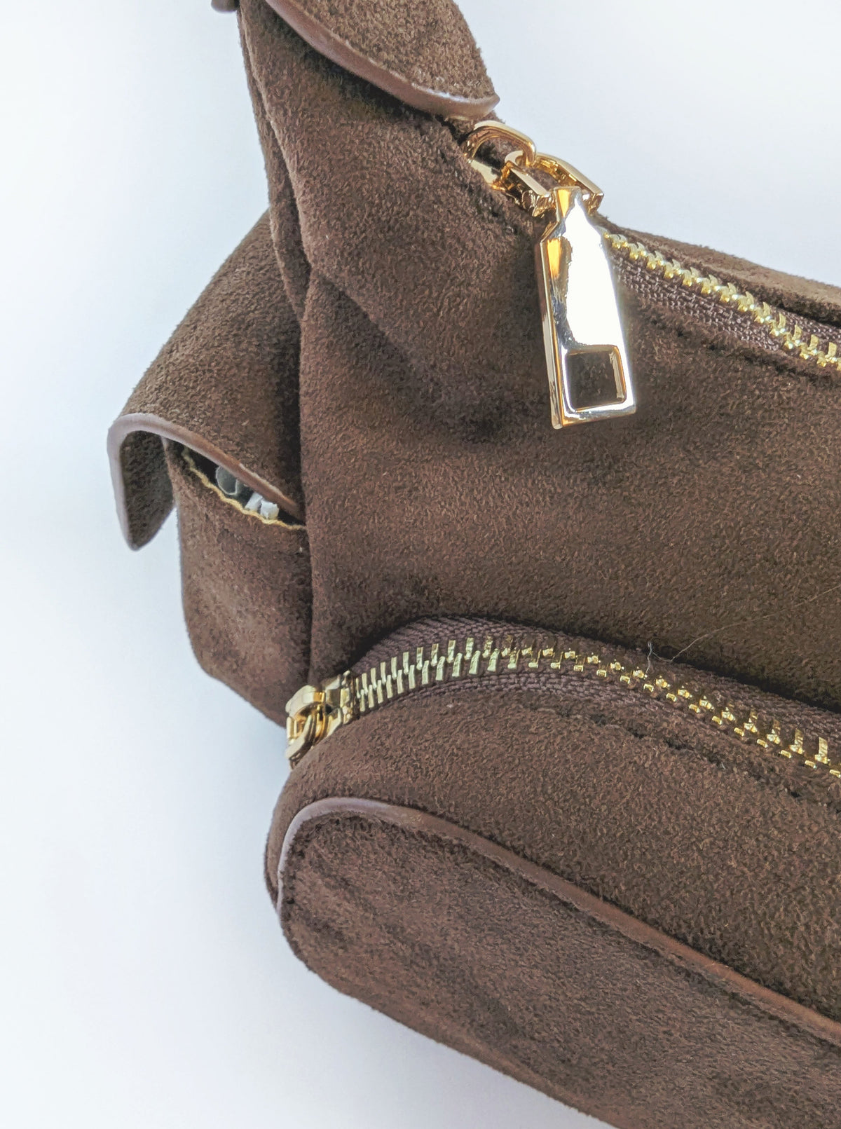 Suede Shoulder Bag | Chocolate