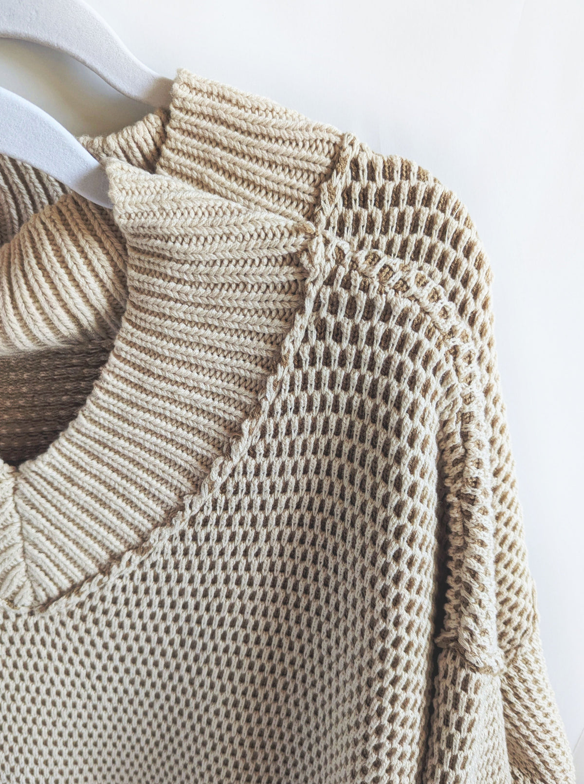 Gaia Two-Tone Sweater | Oatmeal