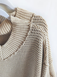 Gaia Two-Tone Sweater | Oatmeal