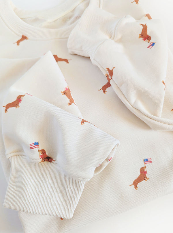 Dachshund Sweatshirt | Ivory