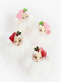 Santa Earrings | Pink & Red