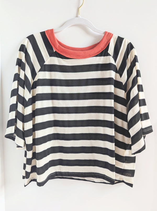 Striped Top  | Black or Mocha