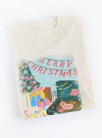 A Vintage Christmas Graphic Tee | Natural