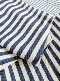 Striped Denim Babydoll Dress | Navy & White