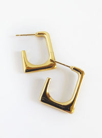 Tarnish Resistant Square Hoop Earrings