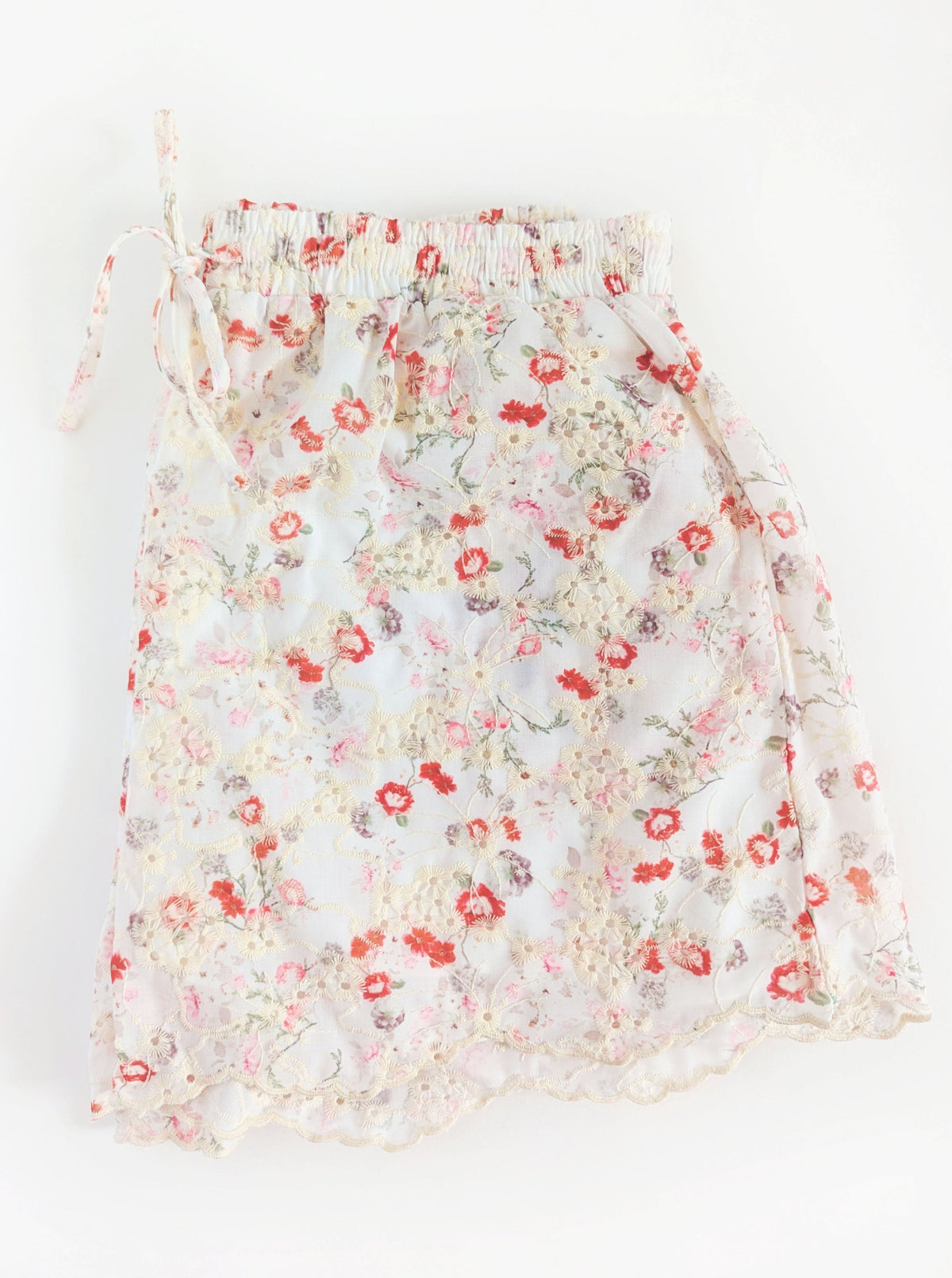 Embroidered Floral Shorts