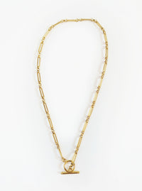 Tarnish Resistant Toggle Necklace | Gold