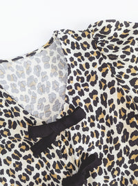 Leopard Tie Blouse