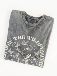Consider How the Wildflowers Grow Graphic Tee | Mineral Grey