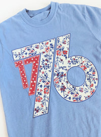 Floral '1776' Graphic Tee | Blue
