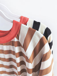 Striped Top  | Black or Mocha