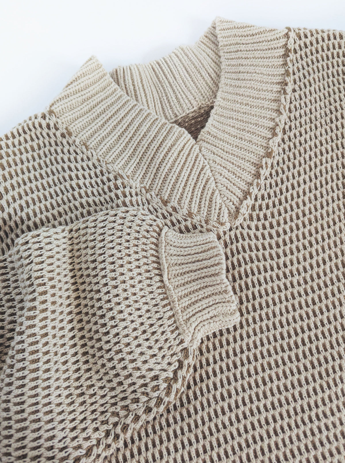 Gaia Two-Tone Sweater | Oatmeal