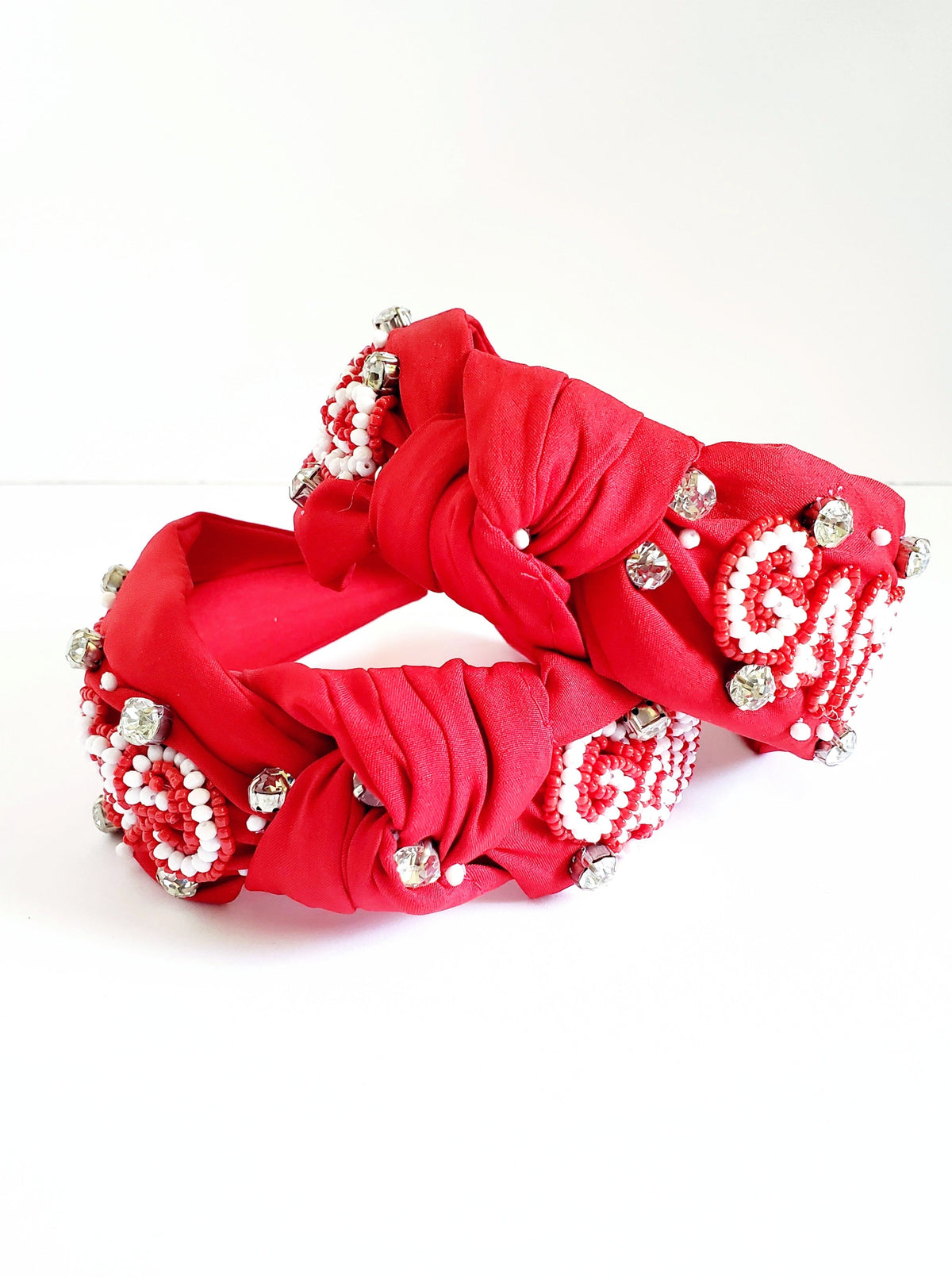 Game Day Embellished Headband | Red & White
