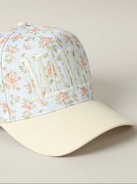 MAMA Embroidered Floral Hat