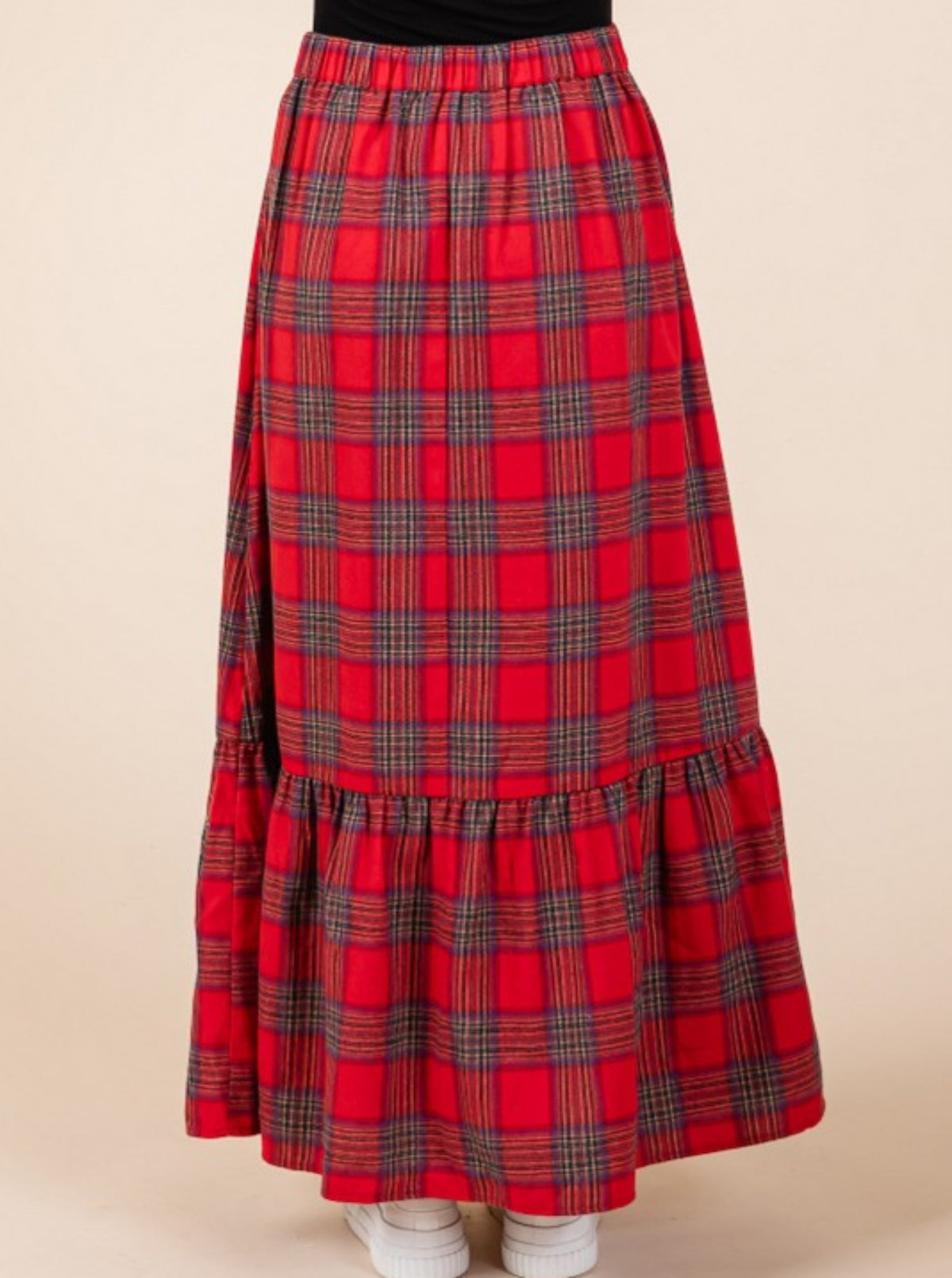 Plaid Skirt | Red