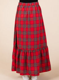 Plaid Skirt | Red