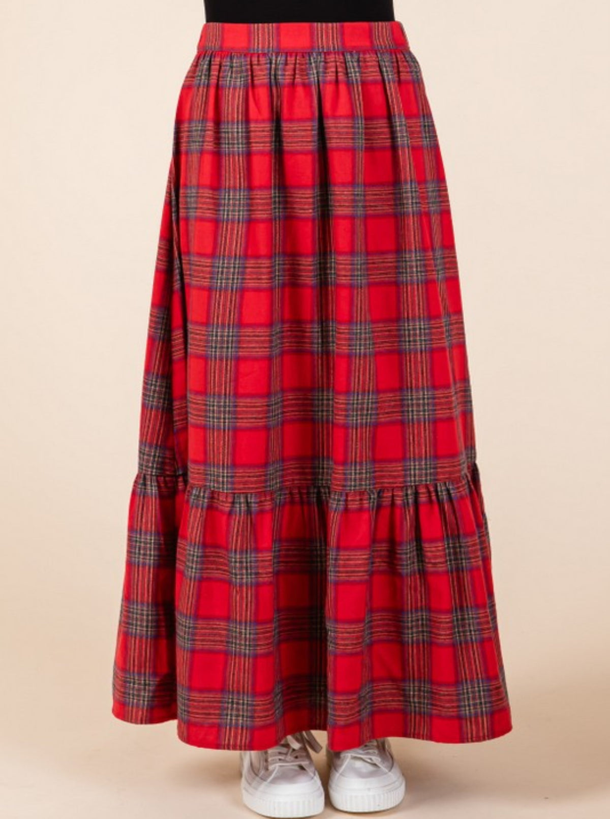 Plaid Skirt | Red