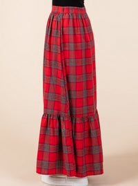Plaid Skirt | Red