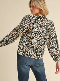 Leopard Tie Blouse