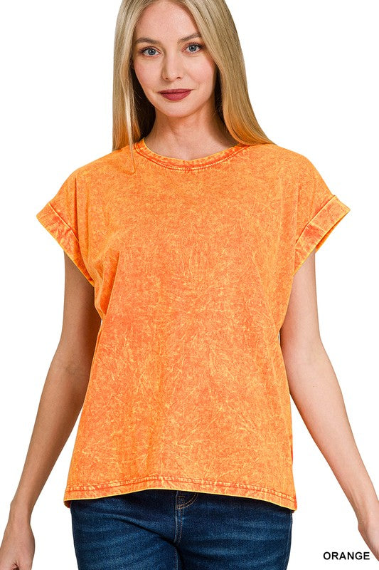 Take Your Pick Top | Orange & Black